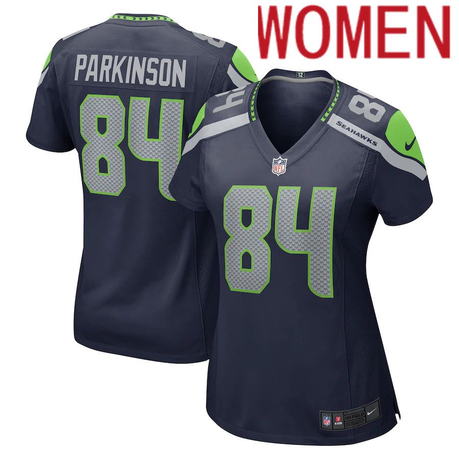 Women Seattle Seahawks #84 Colby Parkinson Nike College Navy Game NFL Jersey->women nfl jersey->Women Jersey
